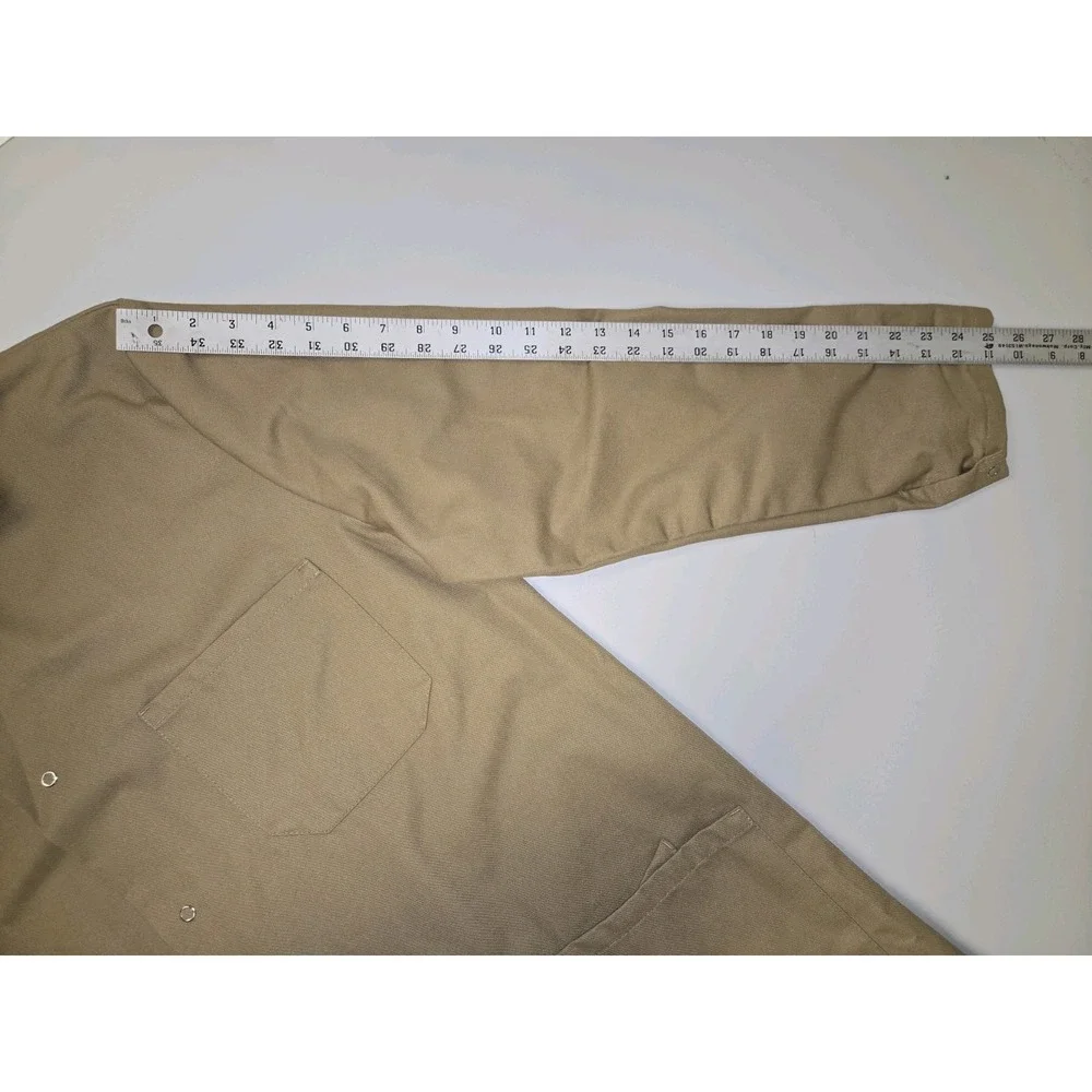 Vintage Kleidung Vetements Clothing KLM Workwear Cotton Long Coat Tan Size L‎